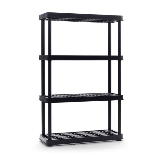 TuffStore 4-Shelf Resin Storage/Shelving Unit, 36 x 14 x 54.5-in, Black