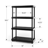 TuffStore 4-Shelf Resin/Plastic Storage Rack/Shelving Unit, 36 x 18 x 54-in image 7