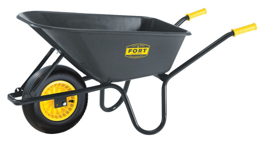 TUFX Poly Tray 1-Wheel Garden/Yard Wheelbarrow, 6-cu-ft