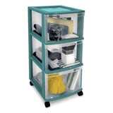 Type A 3-Drawer Storage Tower, Green image 2