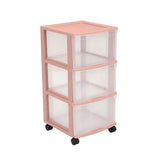 Type A 3-Drawer Storage Tower, Pink