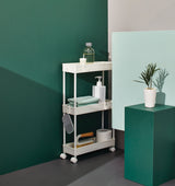 type A 3-Tier Slim Storage Cart, Lockable Wheels image 5