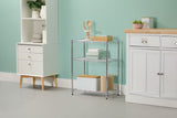 Type A 3-Tier Storage Rack, No Tool Assembly, Chrome image 2