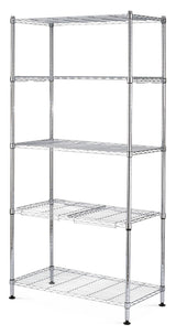 type A 5-Tier Wire Shelving Storage Unit, Chrome