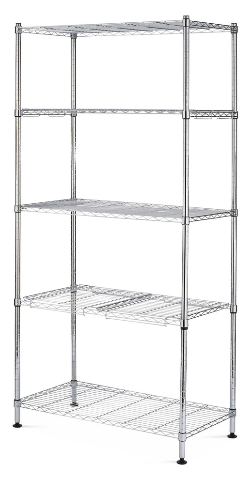type A 5-Tier Wire Shelving Storage Unit, Chrome