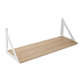 type A Align Floating Dual Bracket Shelf Kit, Oak, 8 x 24-in