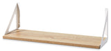 type A Align Floating Dual Bracket Shelf Kit, Oak, 8 x 24-in image 3