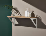 type A Align Floating Dual Bracket Shelf Kit, Oak, 8 x 24-in image 4
