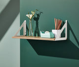 type A Align Floating Dual Bracket Shelf Kit, Oak, 8 x 24-in image 5