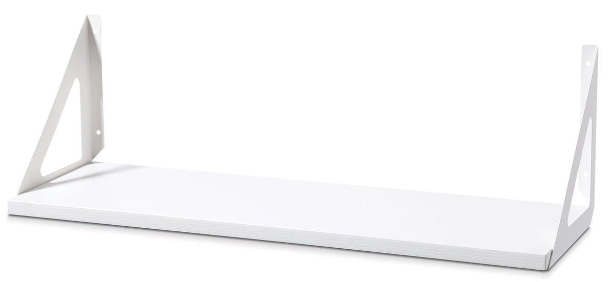 type A Align Floating Dual Bracket Shelf Kit, White, 8 x 24-in