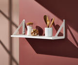 type A Align Floating Dual Bracket Shelf Kit, White, 8 x 24-in image 4