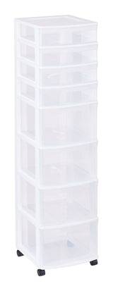 type A Clear 8-Drawer Storage Tower