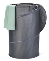 type A Comfort Collapsible Laundry Hamper with Zip Closure, Grey