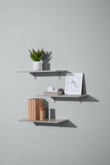 type A Floating Wall Shelf Board, Grey Concrete, 12 x 24-in image 2