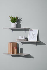 type A Floating Wall Shelf Board, Grey Concrete, 12 x 24-in image 4