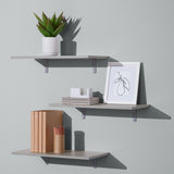 type A Floating Wall Shelf Board, Grey Concrete, 12 x 24-in image 6