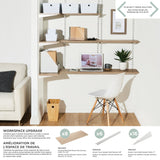 type A Floating Wall Shelf Board, Oak Sonoma Finish, 12 x 24-in image 3