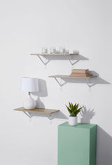 type A Floating Wall Shelf Board, Oak Sonoma Finish, 12 x 24-in image 7
