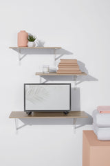 type A Floating Wall Shelf Board, Oak Sonoma Finish, 12 x 24-in image 8