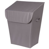type A Laundry Hamper with Lid, 19.3 W x 12 D x 24-in H, Grey