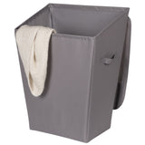 type A Laundry Hamper with Lid, 19.3 W x 12 D x 24-in H, Grey image 2