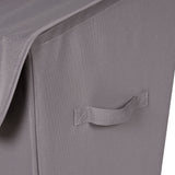 type A Laundry Hamper with Lid, 19.3 W x 12 D x 24-in H, Grey image 4
