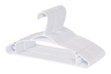 type A Plastic Hangers, Slim, White, 24-pk