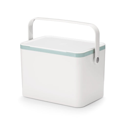 type A Plastic Rectangular Compost Bin, White, 4-L