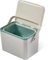 type A Plastic Rectangular Compost Bin, White, 4-L image 3