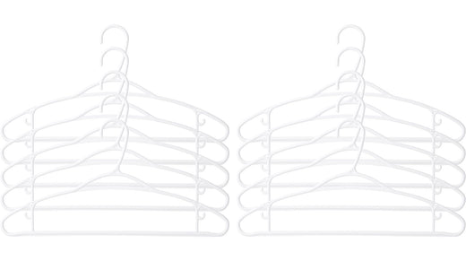 type A Plastic Slim Hangers, 10-pk