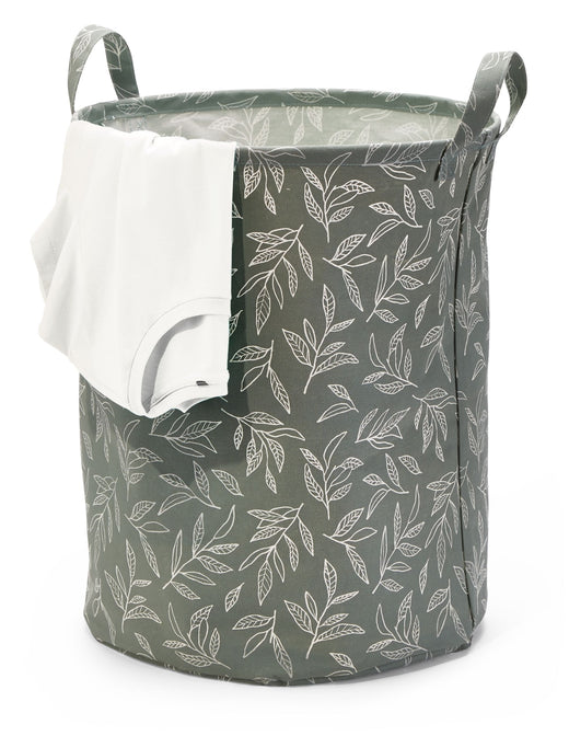 type A Prima Round Collapsible Laundry Hamper, 80-L, Botanical