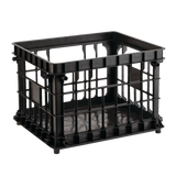 type A Prima Stackable Milk Crate Storage Basket, 30.7-L, Black