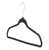 type A Rubberized Slim Non-Slip Hanger, Black 10-pk