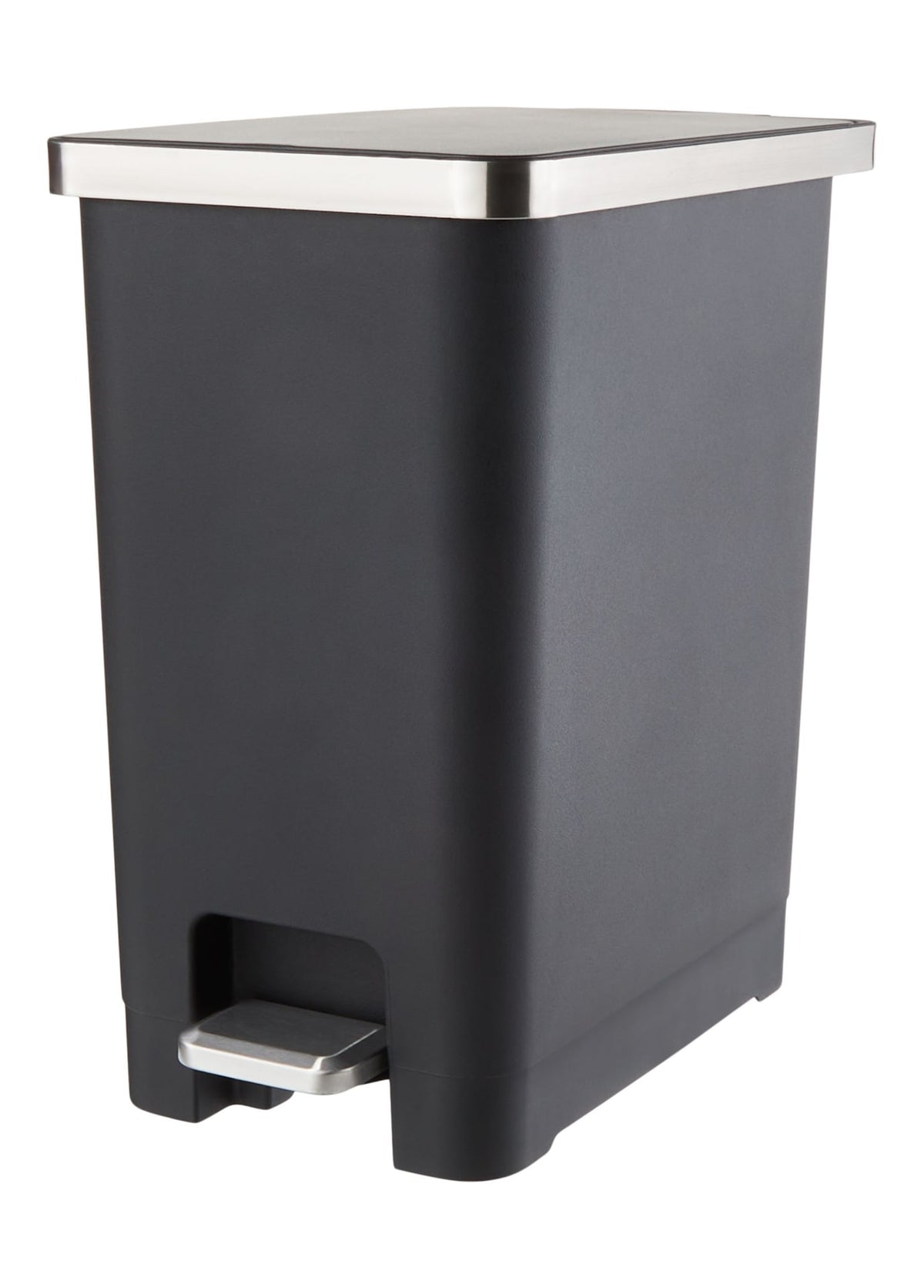 Type A Slim Black Resin Garbage Can, 15-L