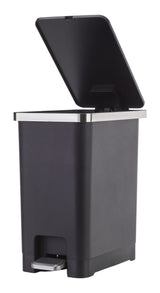 Type A Slim Black Resin Garbage Can, 15-L image 8