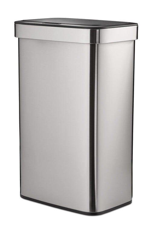 Type A Stainless Steel Rectangular Auto Indoor Refuse Bin with Resin Motion Sensor Lid, 50-L