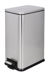 type A Stainless Steel Step Rectangular Garbage Can, 15-L