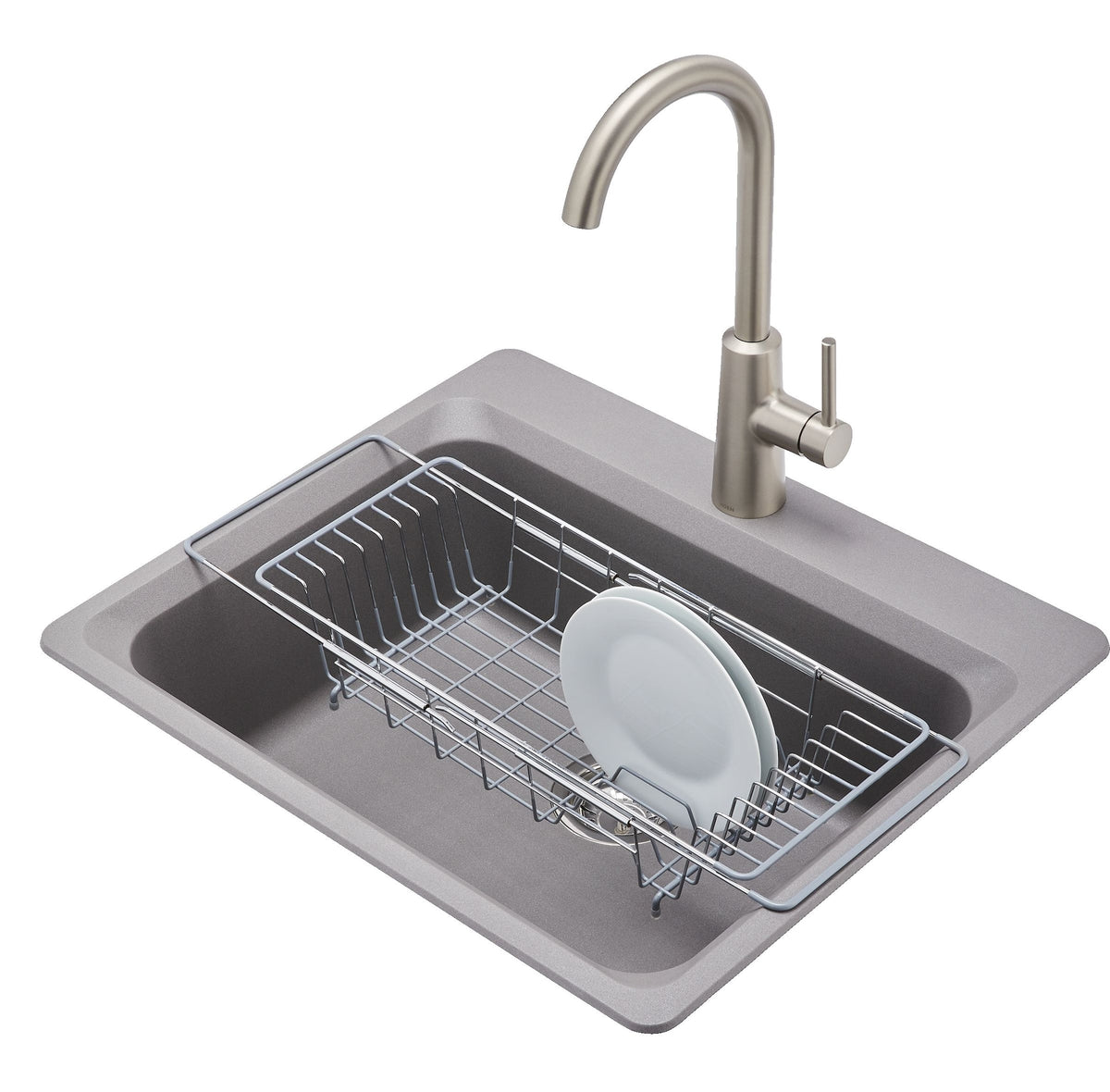 Type A Stay Stainless Steel Expandable Over-The-Sink Dish Drying/Draining Rack