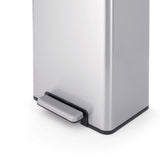type A Wide Stainless Steel Rectangular Step Garbage Can with Slow Close Lid, 30-L image 6
