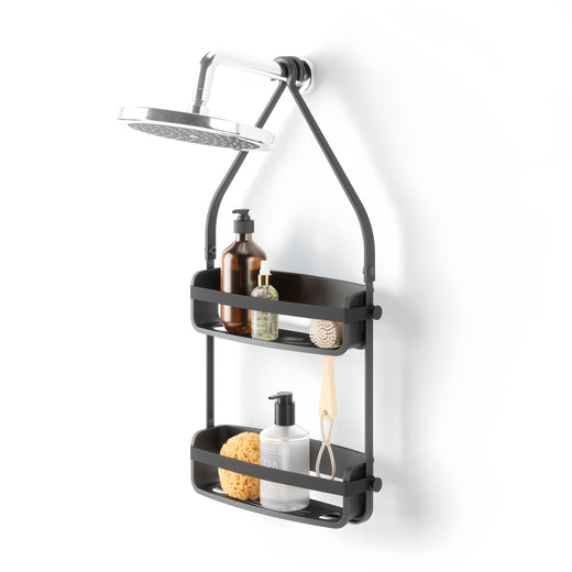 Umbra Flex Adhesive Rigid Plastic Shower Caddy, Black