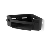 Umbra Flex Gel-Lock Corner Shower Caddy Organizer Bin with Hooks, Black