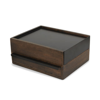Umbra Stowit Jewelry Box, Black/Walnut