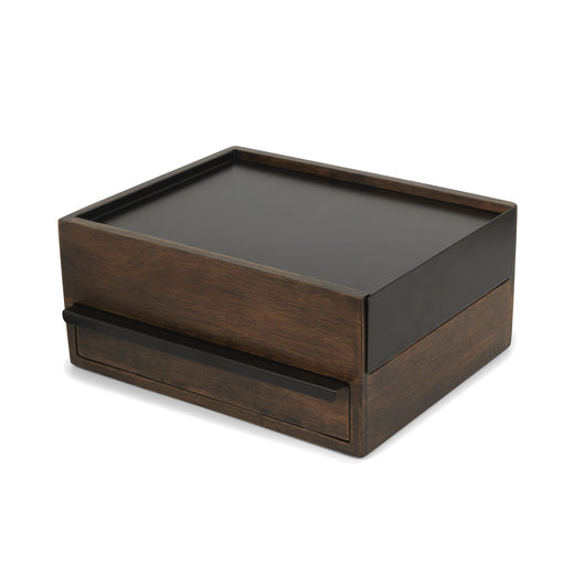 Umbra Stowit Jewelry Box, Black/Walnut