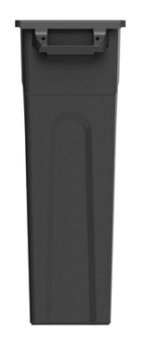 United Solutions Plastic Tall Slim Rectangular Garbage Can, Black, 87-L image 2
