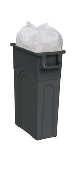 United Solutions Plastic Tall Slim Rectangular Garbage Can, Black, 87-L image 4