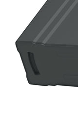 United Solutions Plastic Tall Slim Rectangular Garbage Can, Black, 87-L image 5