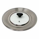 Universal Stainless Steel Glass Lid for Pots & Pans, Fits (24 cm) to (32 cm)