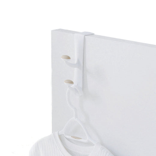 Urbana Plastic 2-Hook Over the Door Hook, White, 10-in