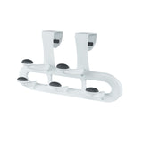 Urbana Plastic 5-Hook Over the Door Hook, White, 13-in