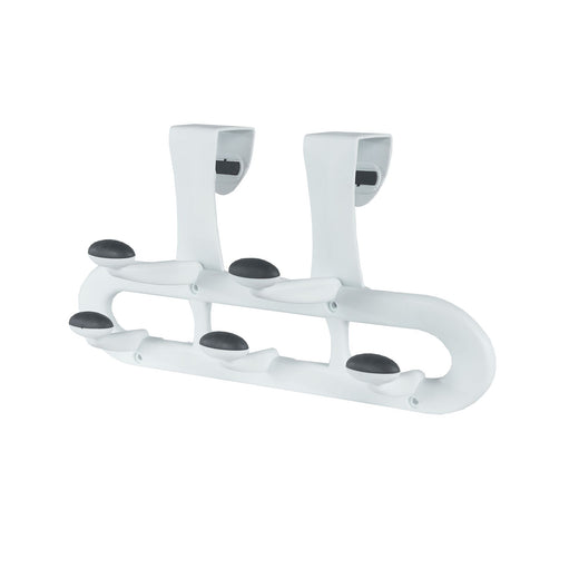 Urbana Plastic 5-Hook Over the Door Hook, White, 13-in